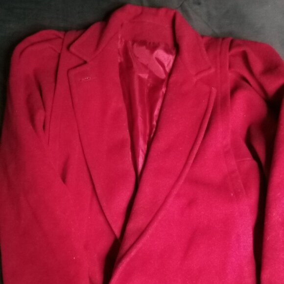 Vintage 60s Concept Wool Overcoat Red ILGWU - Picture 1 of 7